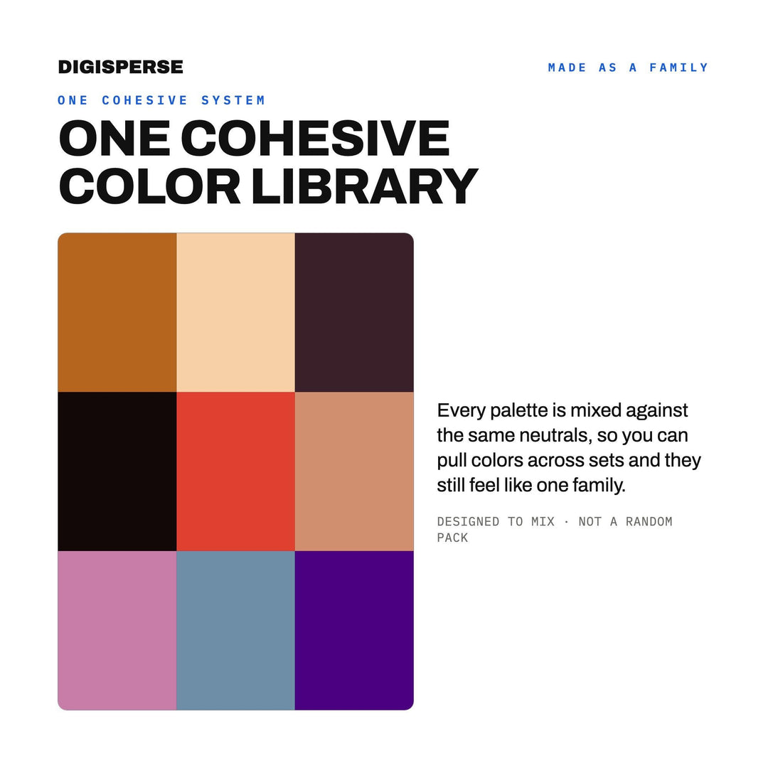 Portrait Color Swatches Collection, 11 Diverse Skin Tone & Rainbow Spectrum Palettes for Digital Painting and Illustration