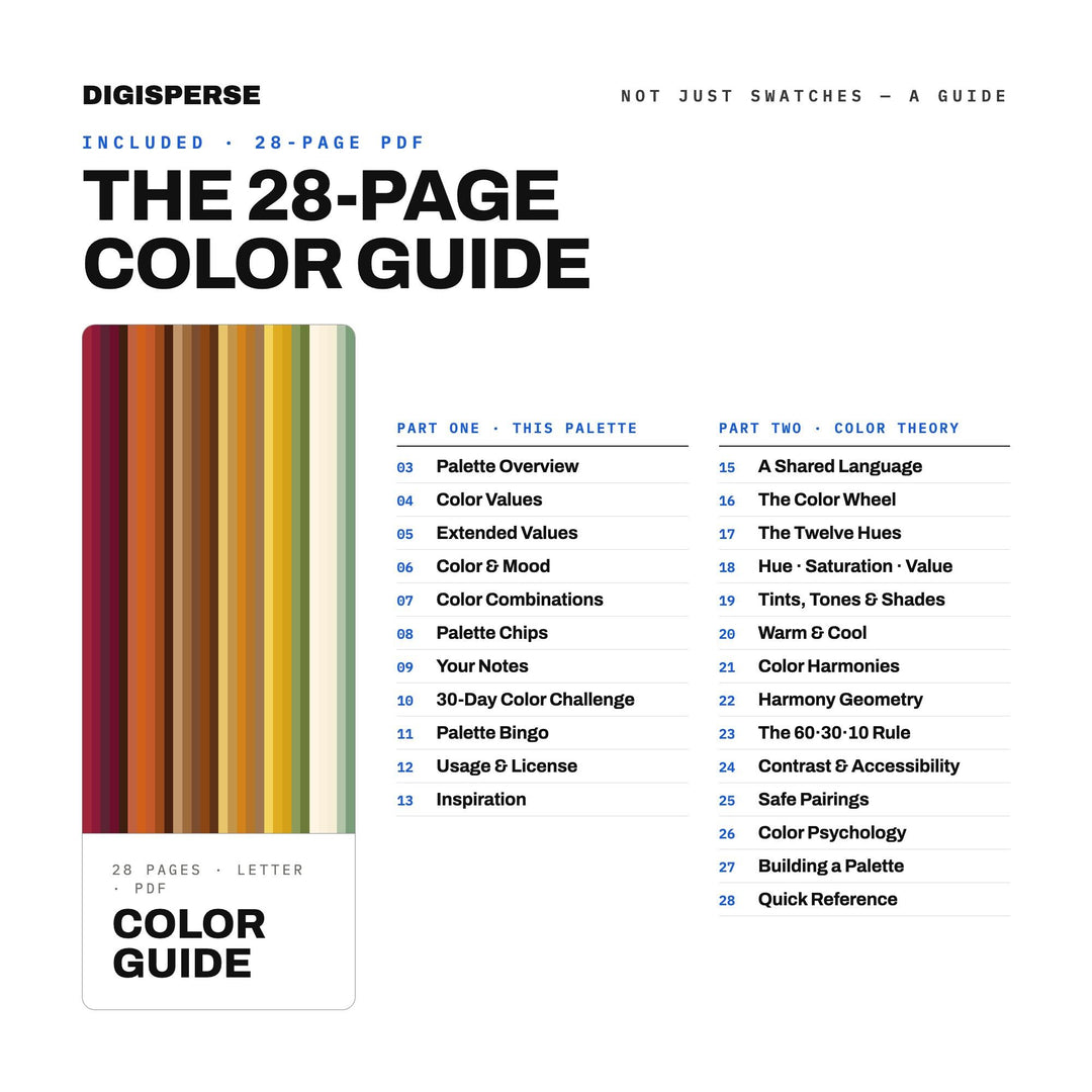 Thanksgiving Table Color Palette | 30 Colors | Hex RGB CMYK | Procreate Swatches + ASE | Digital Download