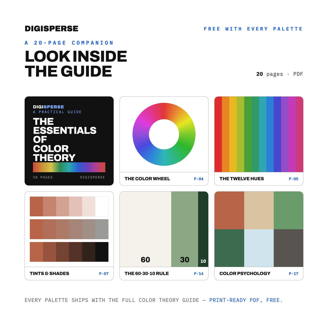 Biophilic Workspace Color Palette | 30 Colors | Hex RGB CMYK | Procreate Swatches + ASE | Digital Download