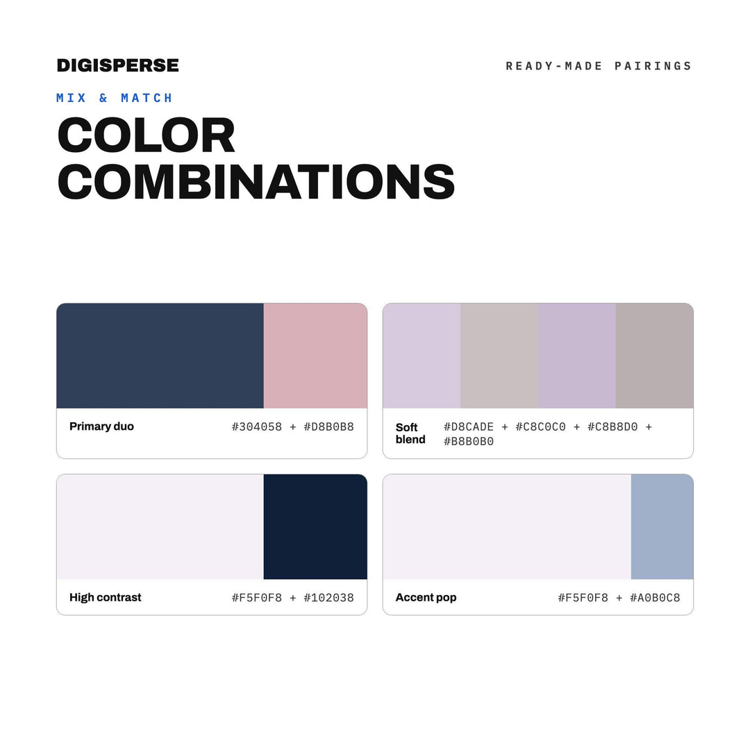 Gentle Grief Color Palette | 30 Colors | Hex RGB CMYK | Color Guide | Procreate Swatches + ASE | Digital Download
