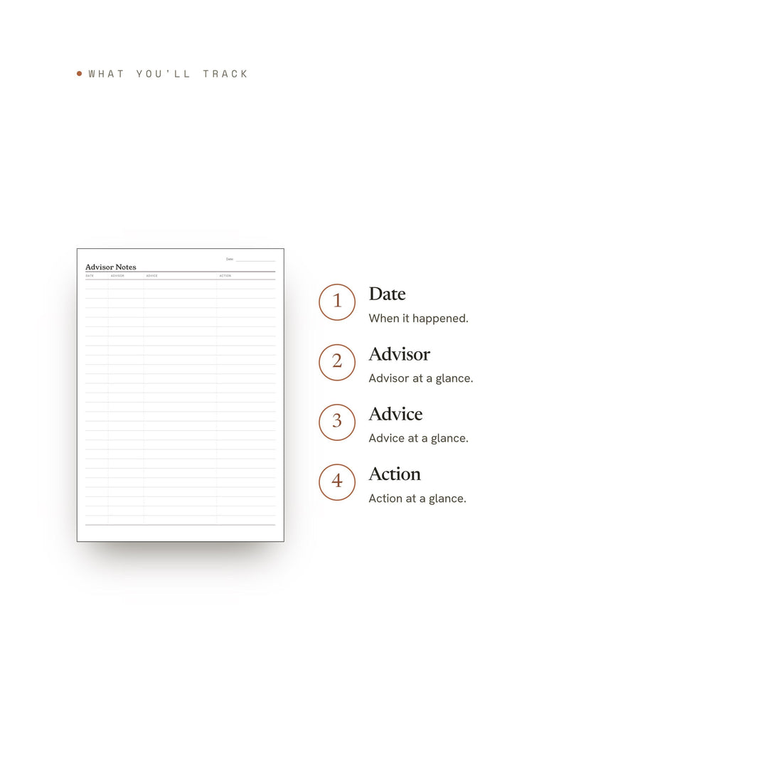Advisor Notes printable planner insert — preview image 8 of 20