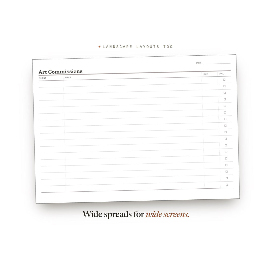 Art Commissions Planner Insert | Craft Planner | GoodNotes iPad PDF | Digital Download