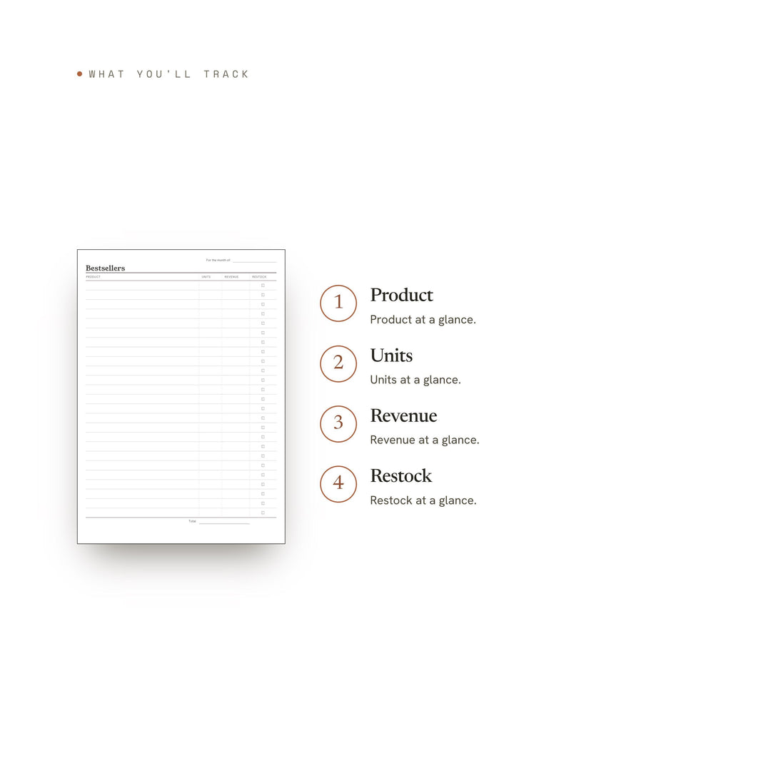 Bestsellers printable planner insert — preview image 8 of 20
