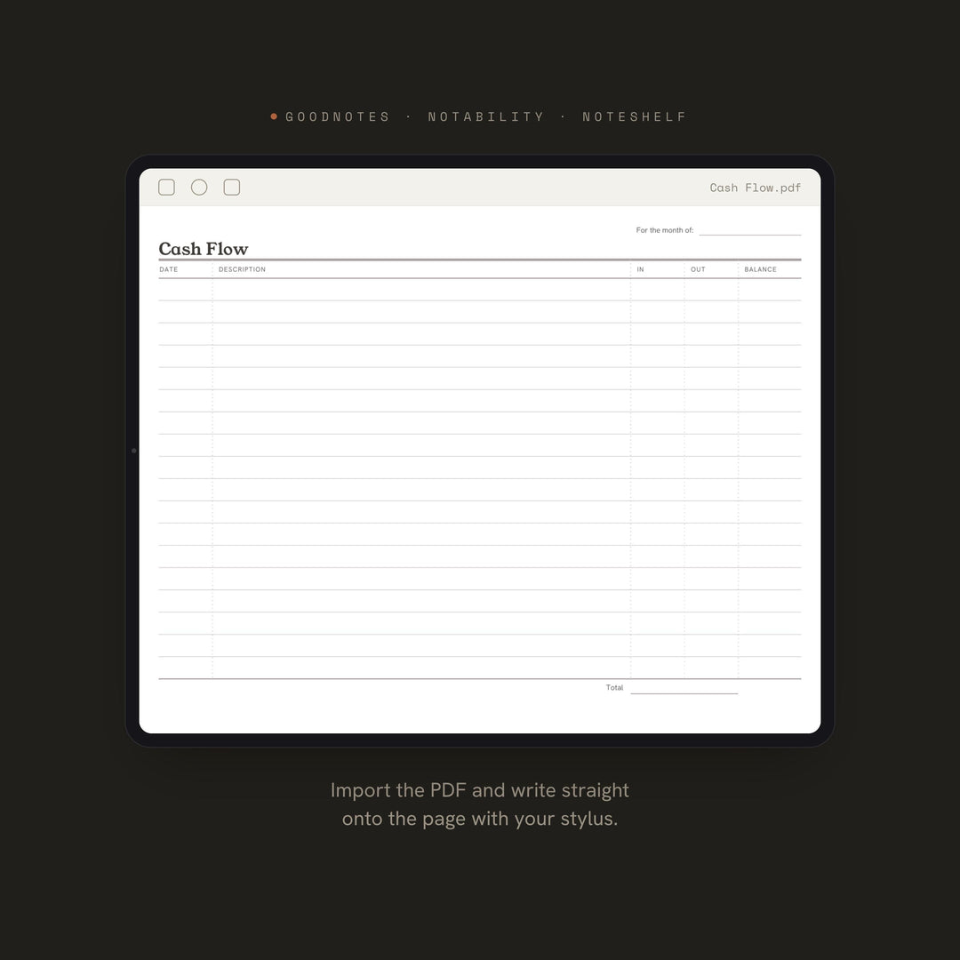 Cash Flow printable planner insert — preview image 5 of 20