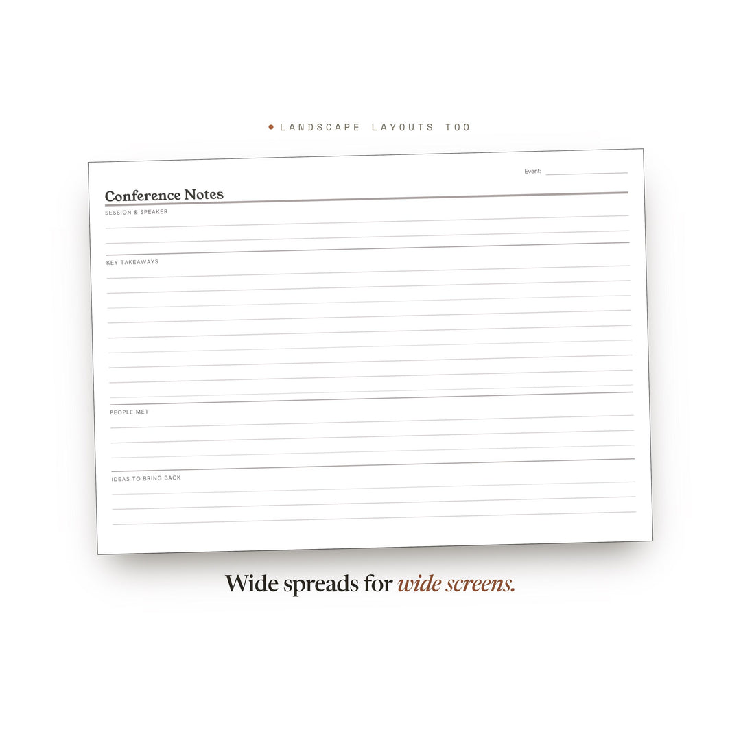 Conference Notes printable planner insert — preview image 15 of 20