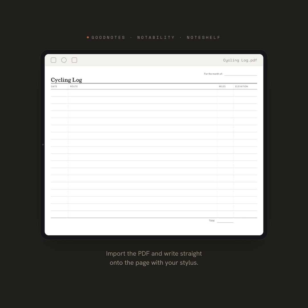 Cycling Log printable planner insert — preview image 5 of 20