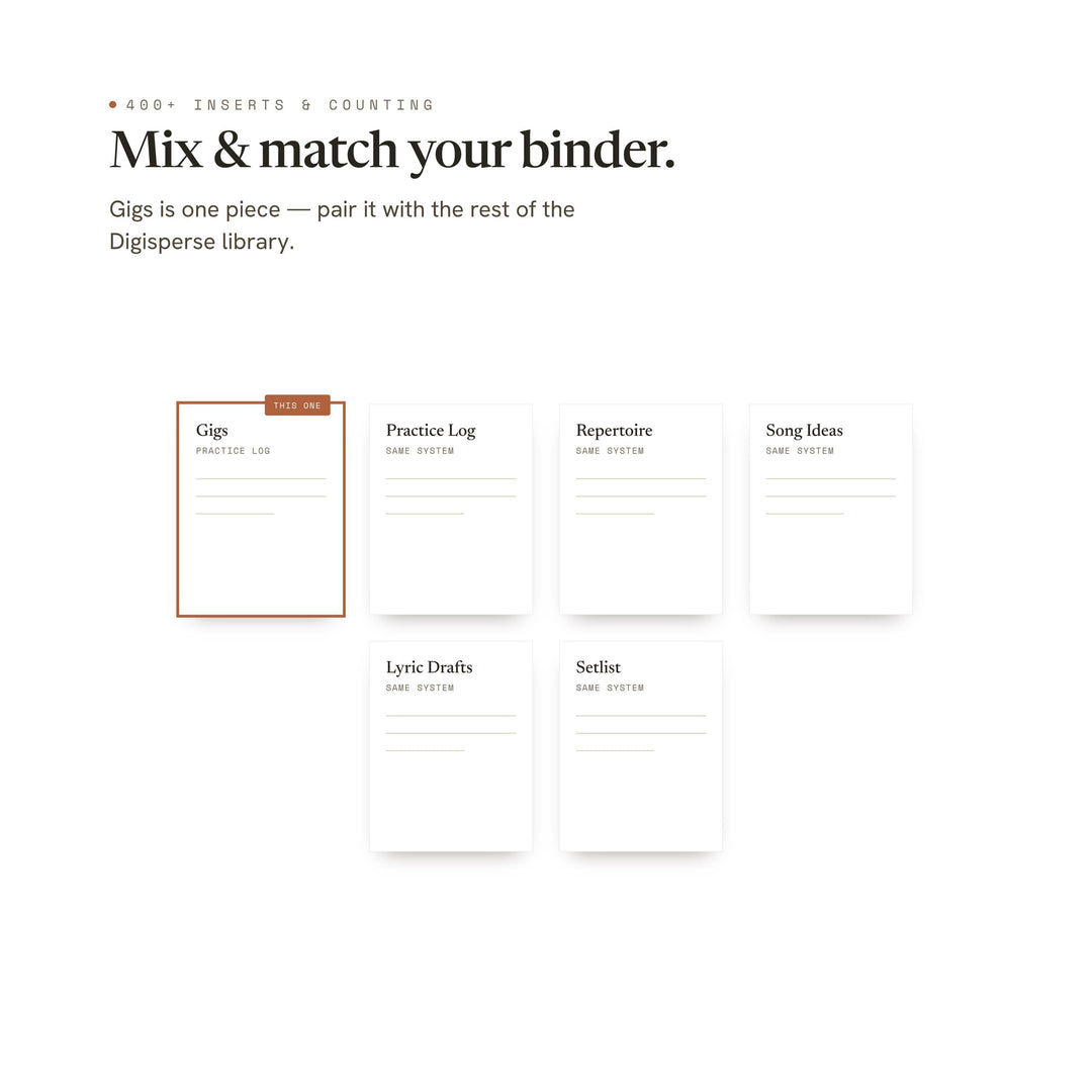 Gigs printable planner insert — preview image 12 of 20