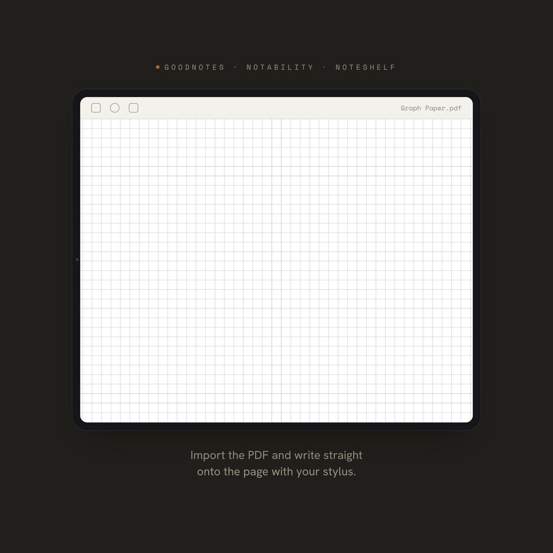 Graph Paper Planner Insert | Dot Grid Paper | GoodNotes iPad PDF | Digital Download