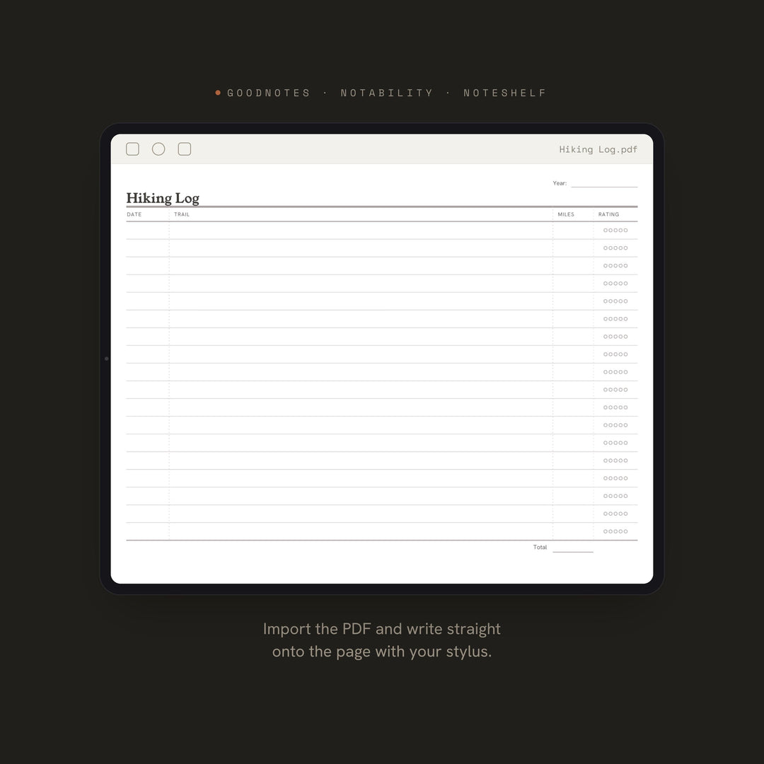 Hiking Log printable planner insert — preview image 5 of 20