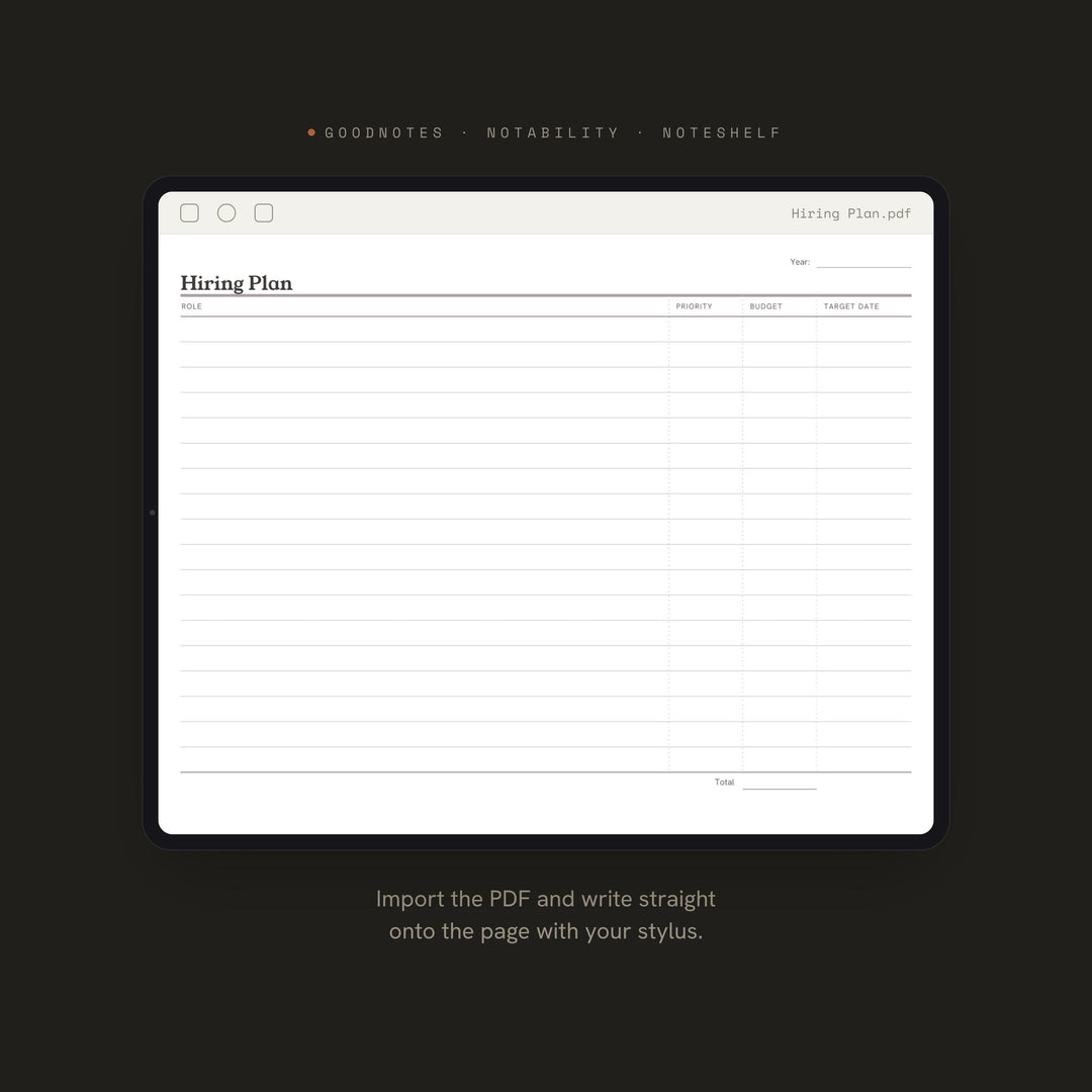 Hiring Plan printable planner insert — preview image 5 of 20