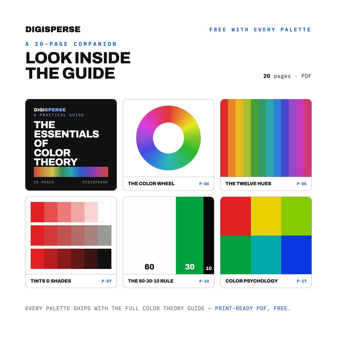 Op Art Color Palette | 30 Colors | Hex RGB CMYK | Color Guide | Procreate Swatches + ASE | Digital Download