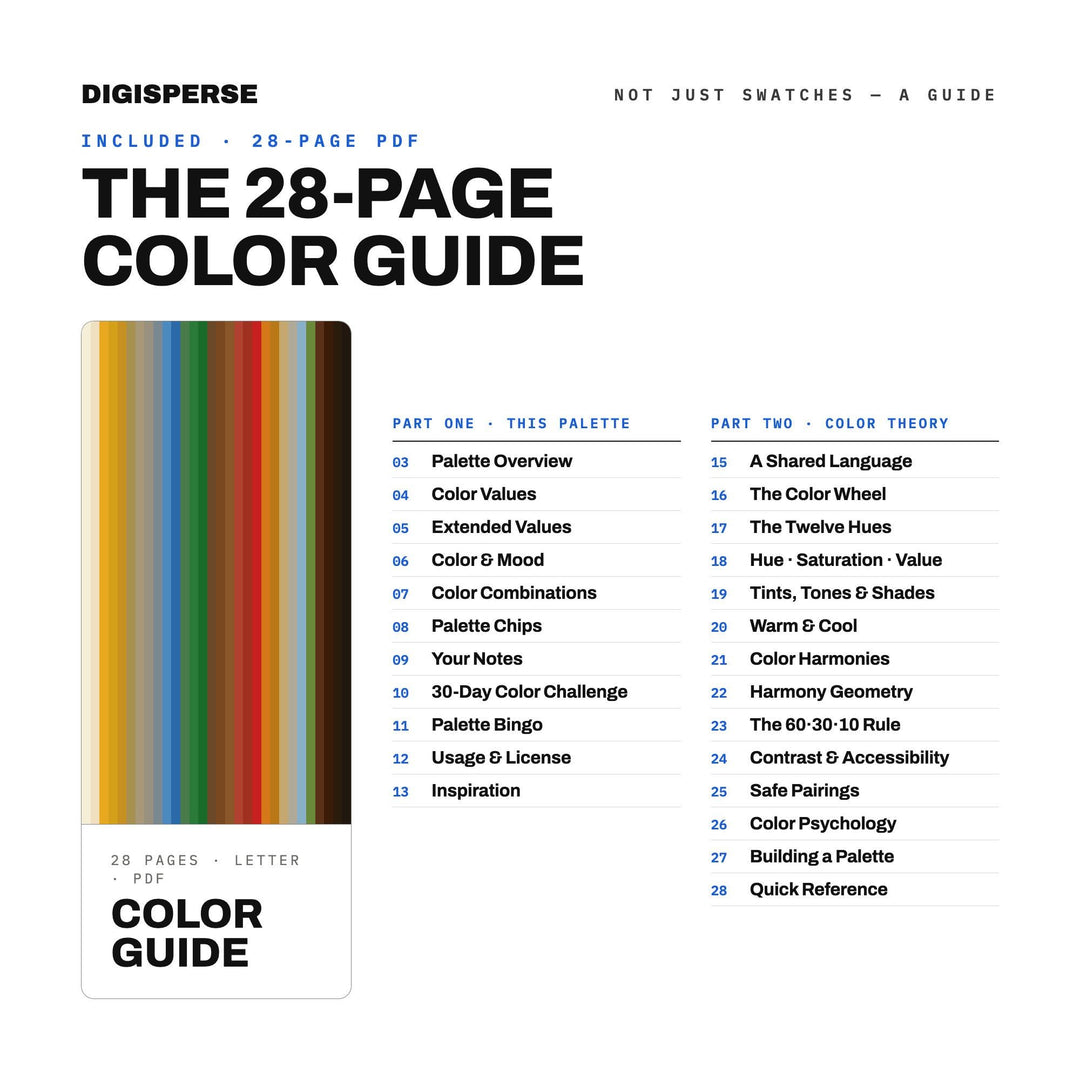 Ethiopian Highlands Color Palette | 30 Colors | Hex RGB CMYK | Color Guide | Procreate Swatches + ASE | Digital Download