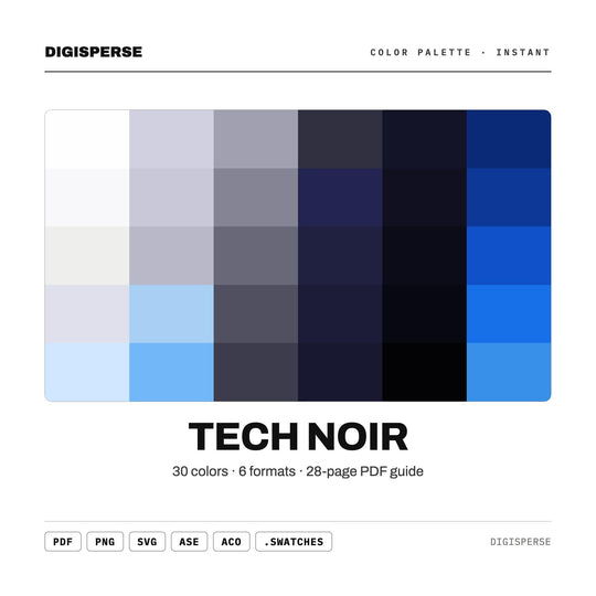 Tech Noir color palette — main preview
