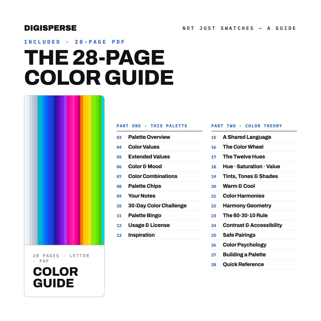 Y2K Revival Color Palette | 30 Colors | Hex RGB CMYK | Procreate Swatches + ASE | Digital Download