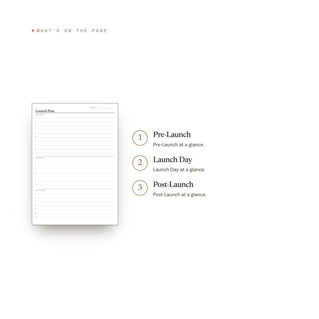 Launch Plan printable planner insert — preview image 8 of 20