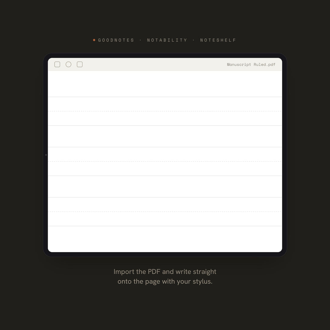 Manuscript Ruled printable planner insert — preview image 5 of 20
