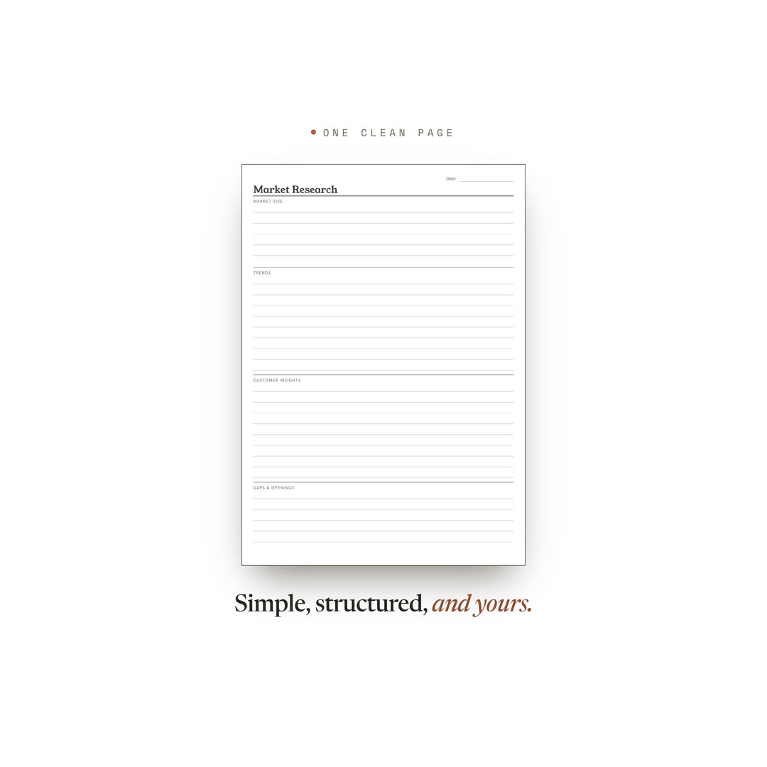 Market Research printable planner insert — preview image 2 of 20