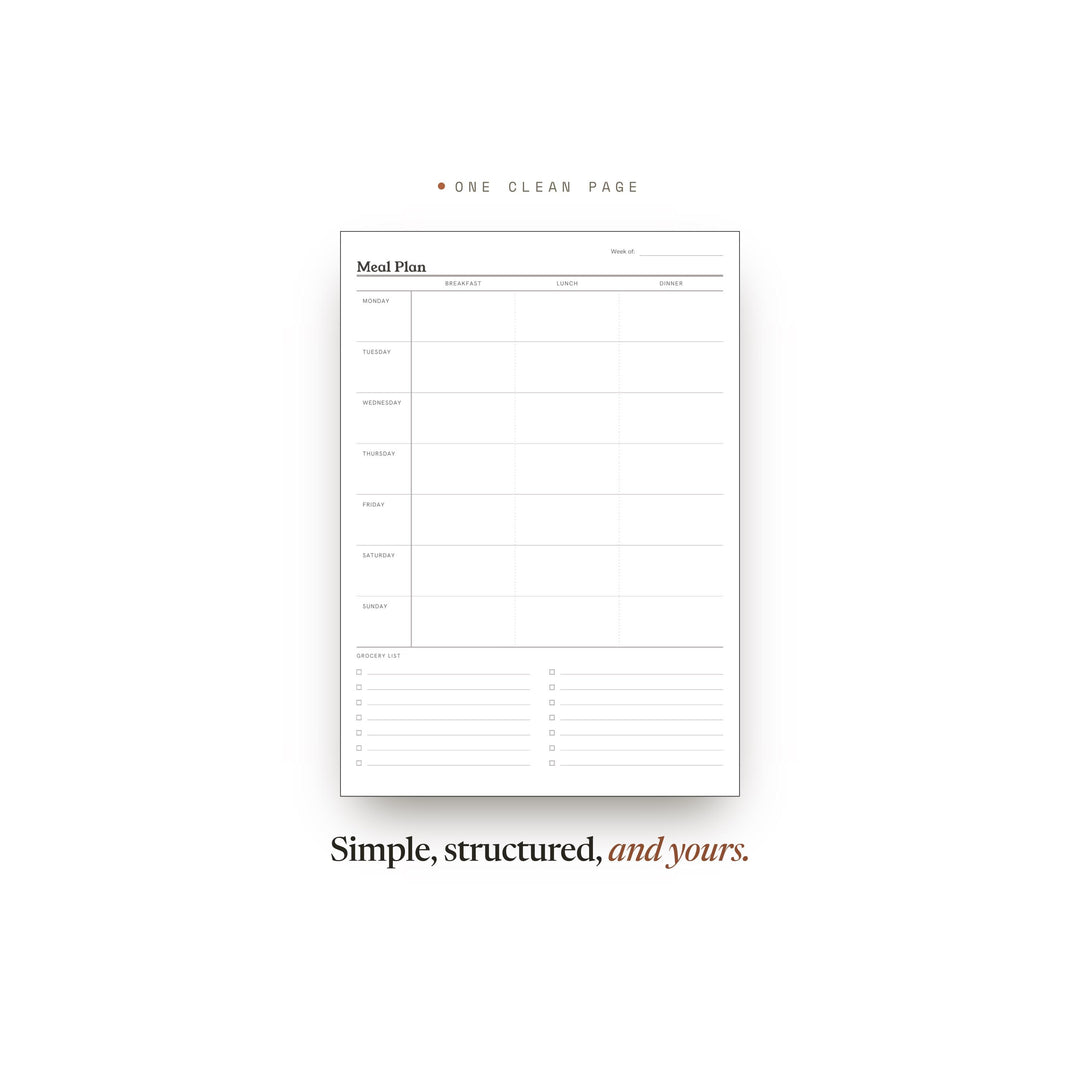 Meal Plan printable planner insert — preview image 2 of 20