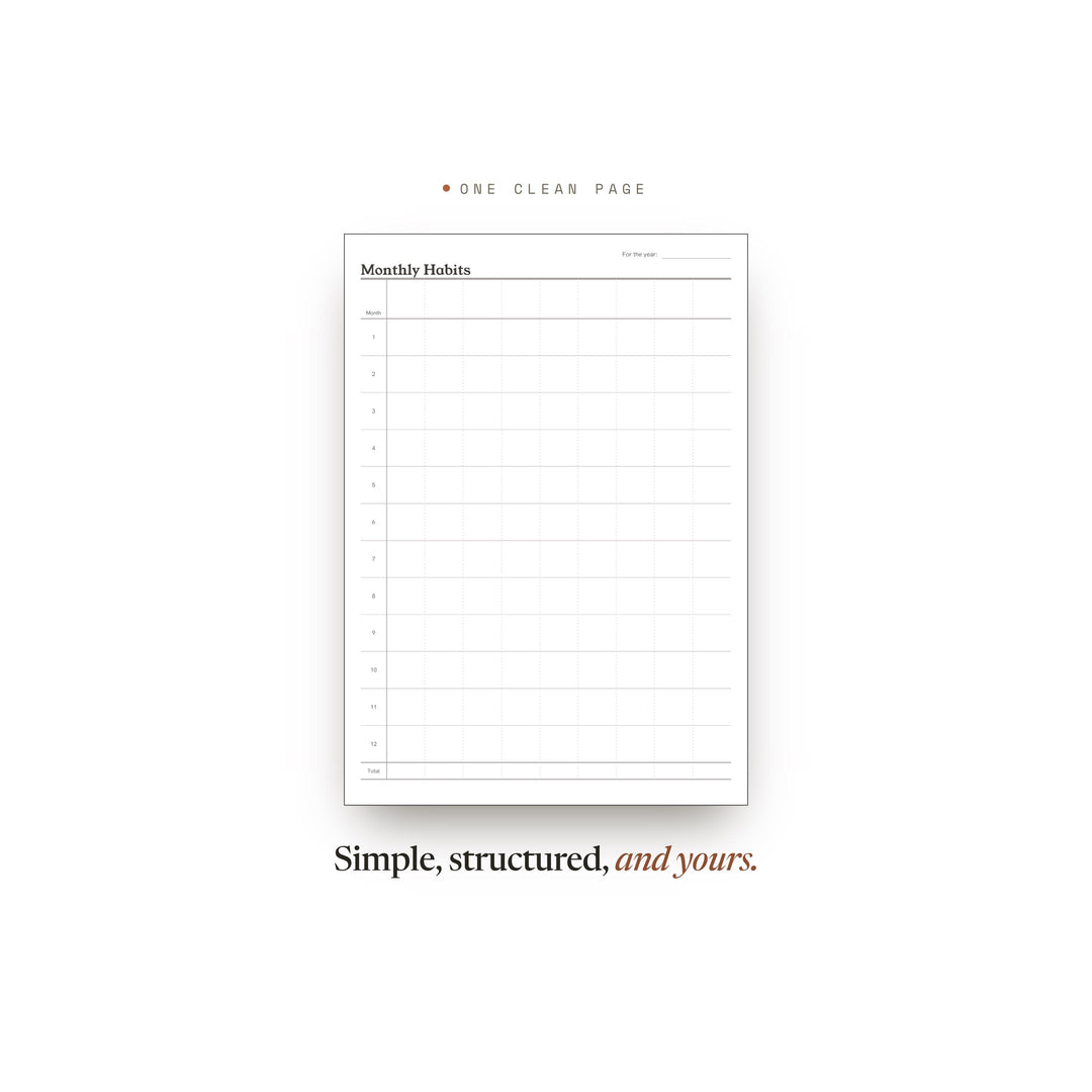 Monthly Habits printable planner insert — preview image 2 of 20