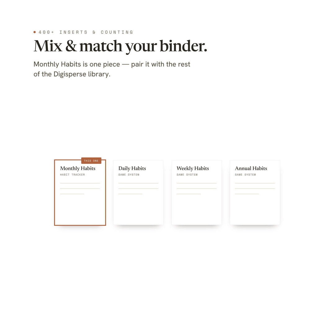 Monthly Habits printable planner insert — preview image 12 of 20