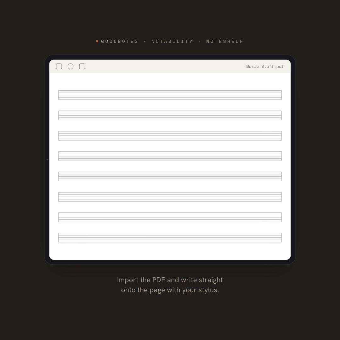 Music Staff printable planner insert — preview image 5 of 20