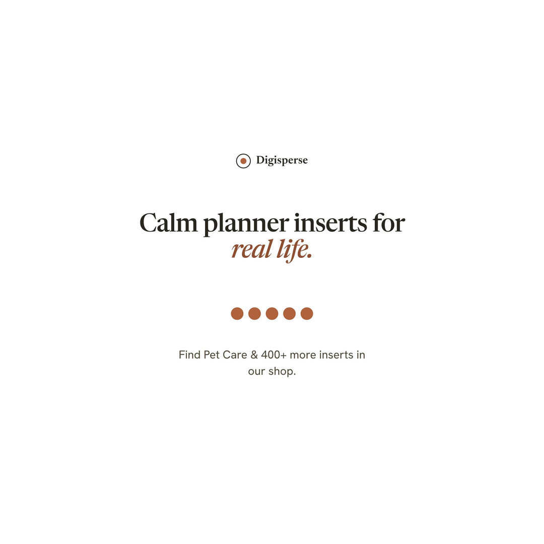 Pet Care Planner Insert | Home Planner | GoodNotes iPad PDF | Digital Download
