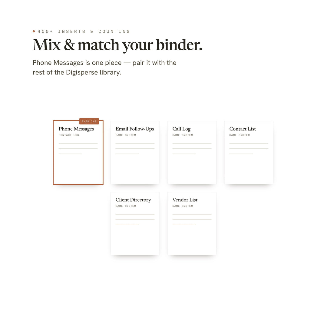 Phone Messages Planner Insert | Contact Log | GoodNotes iPad PDF | Digital Download