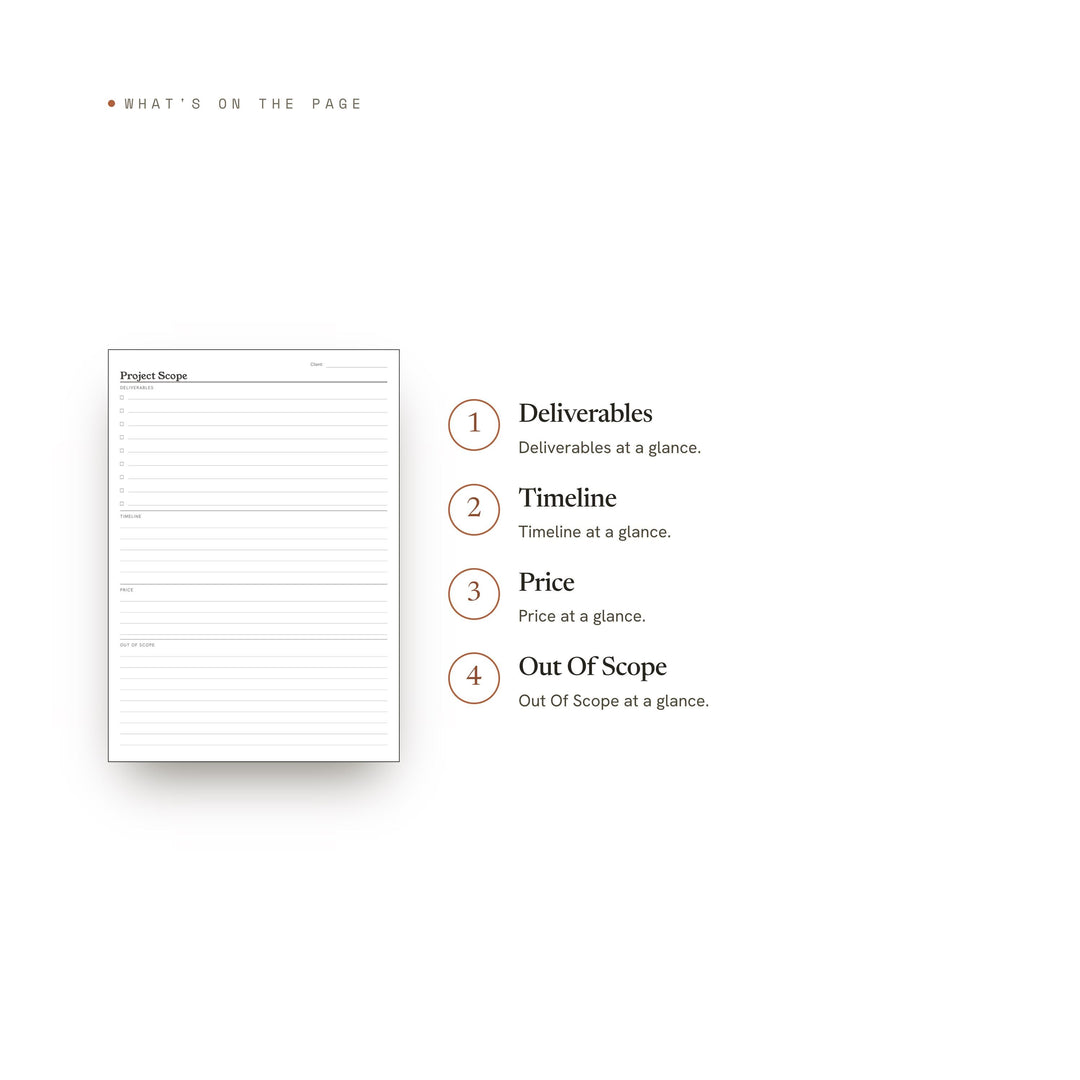 Project Scope printable planner insert — preview image 8 of 20