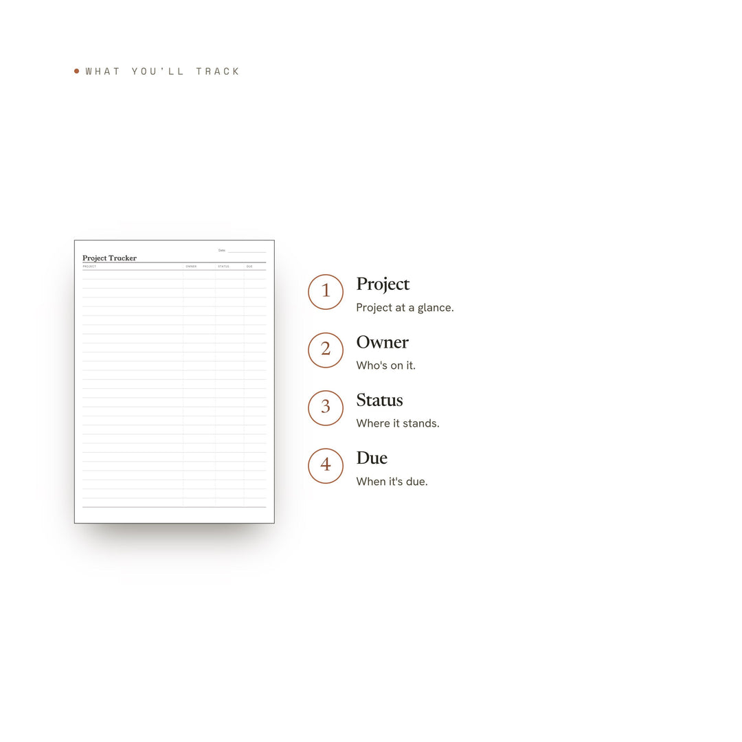 Project Tracker Planner Insert | Project Planner | GoodNotes iPad PDF | Digital Download