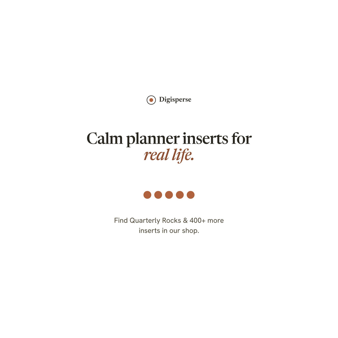 Quarterly Rocks Planner Insert | Strategy Planner | GoodNotes iPad PDF | Digital Download