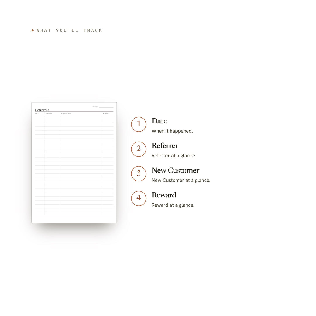 Referrals Planner Insert | Growth Tracker | GoodNotes iPad PDF | Digital Download