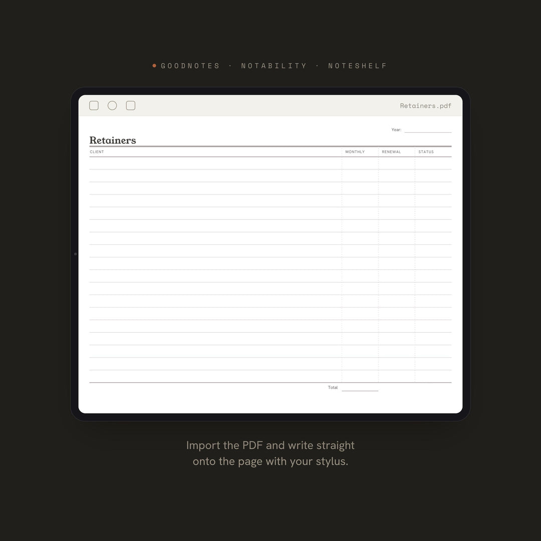 Retainers printable planner insert — preview image 5 of 20