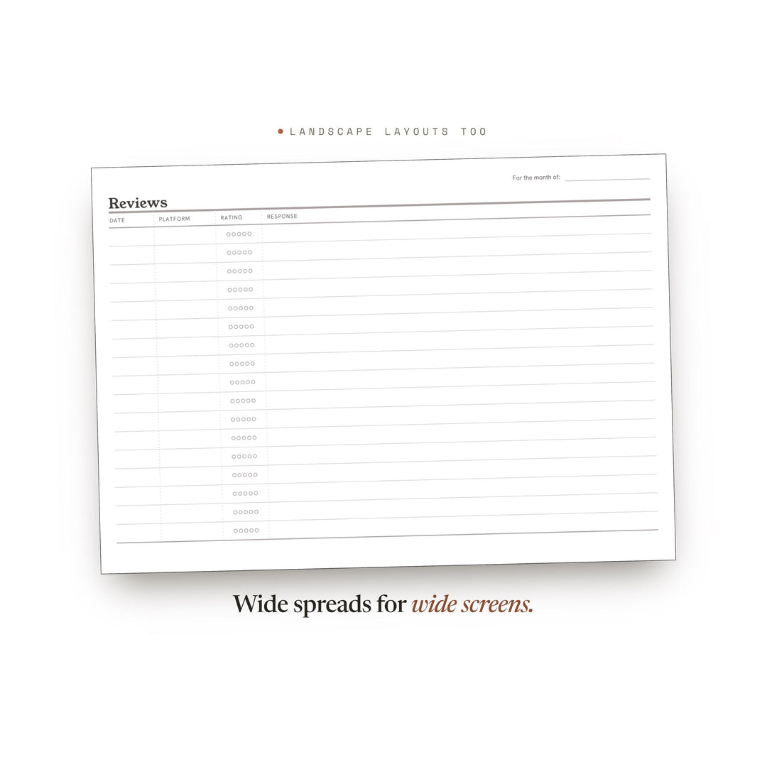 Reviews printable planner insert — preview image 15 of 20