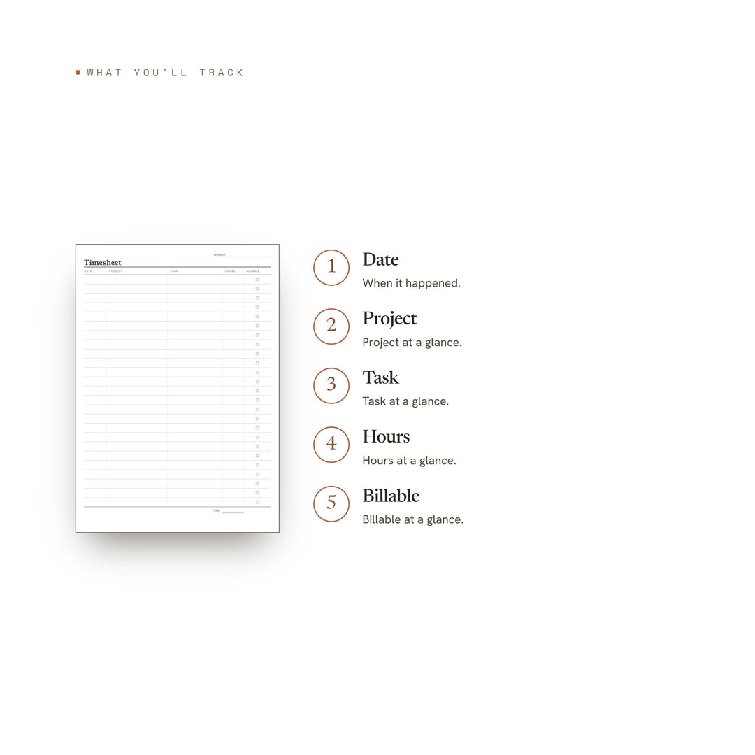 Timesheet Planner Insert | Time Blocking Page | GoodNotes iPad PDF | Digital Download