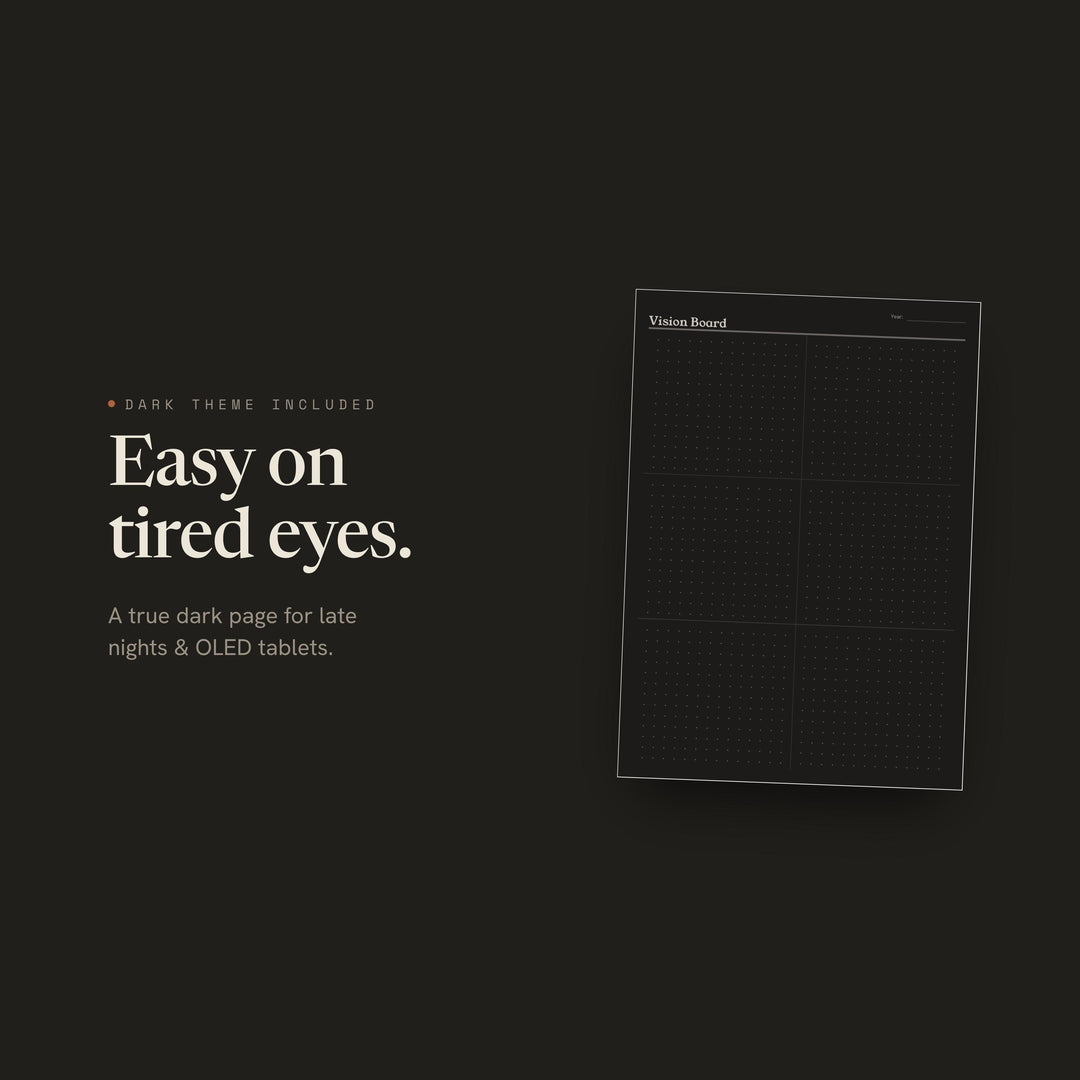 Vision Board Planner Insert | Goal Planner | GoodNotes iPad PDF | Digital Download