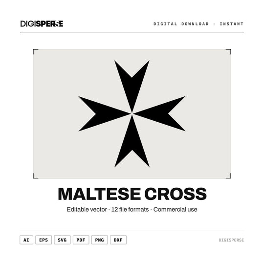 Maltese Cross vector graphic set — main preview