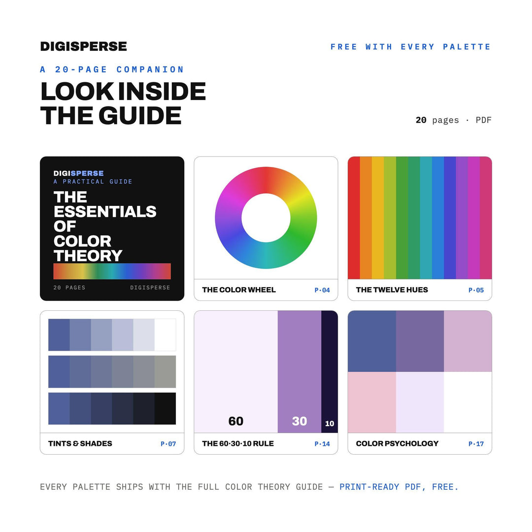 Lavender Twilight Color Palette | 30 Colors | Hex RGB CMYK | Color Guide | Procreate Swatches + ASE | Digital Download