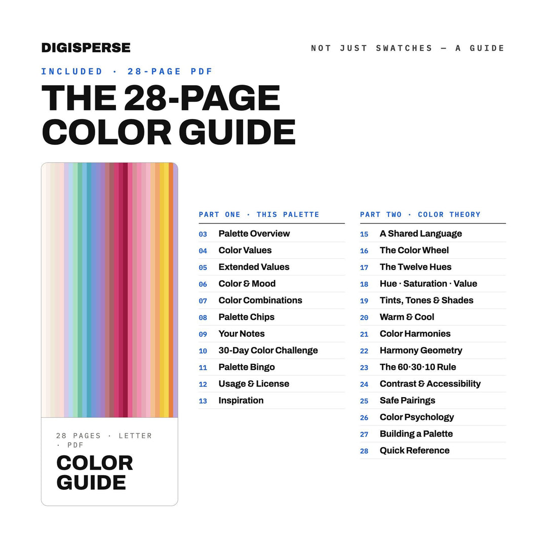 Best Friends Scrapbook Color Palette | 30 Procreate Swatches, ASE (Digital Download)