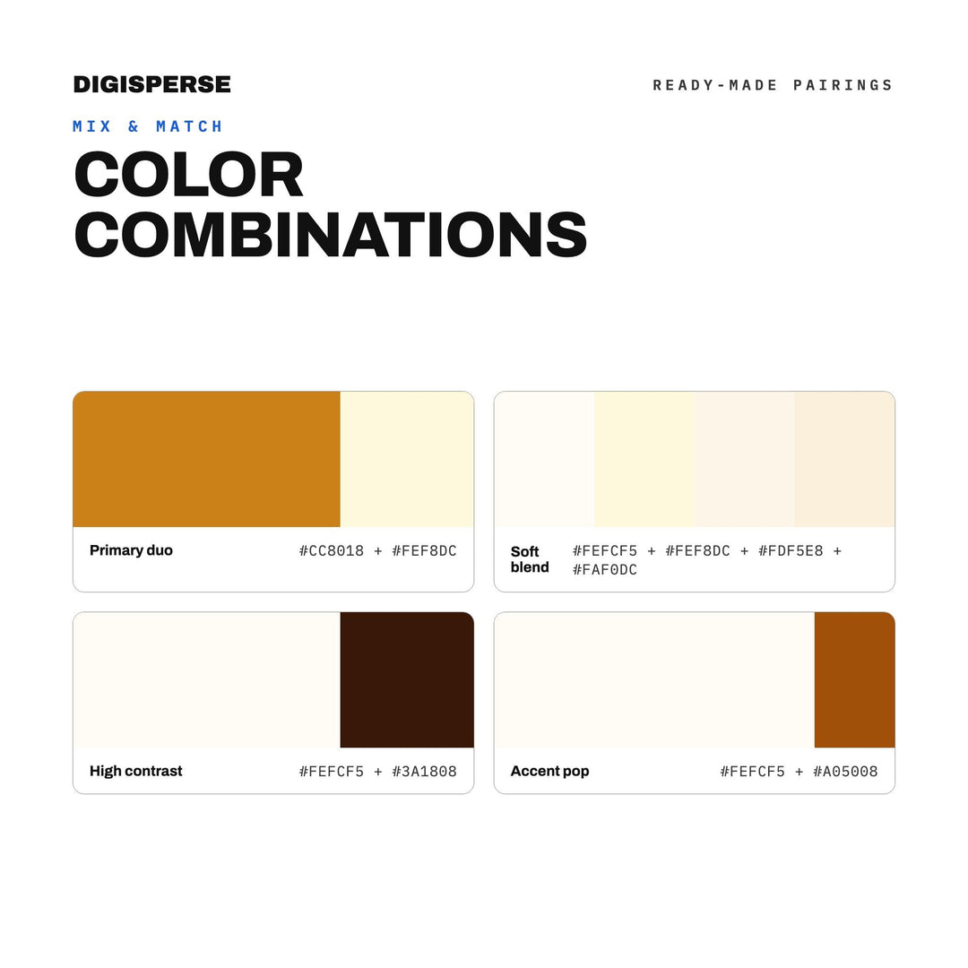 Butterscotch Color Palette | 30 Procreate Swatches (Digital Download - hex, rgb, cmyk, ase)