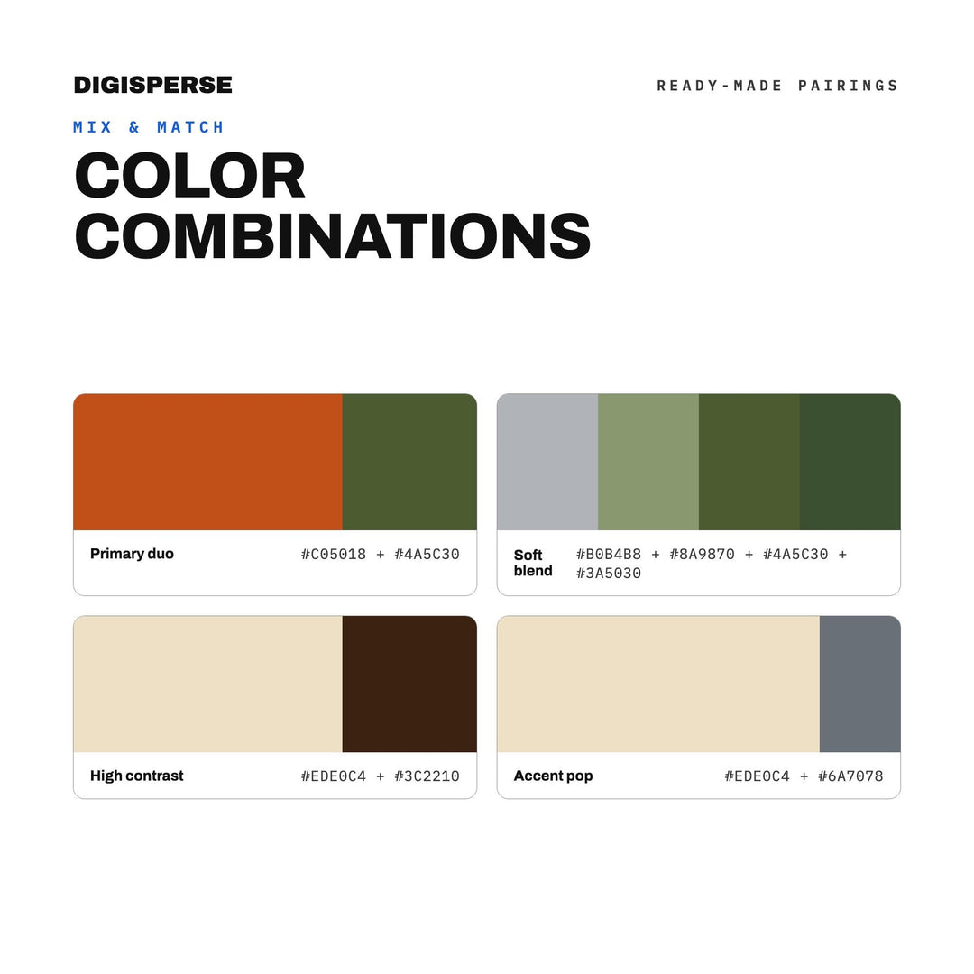 Warm Autumn Color Palette for Woodland Fall Art and Rustic Nature Branding, 30 Chestnut Brown Hues, Procreate Swatches
