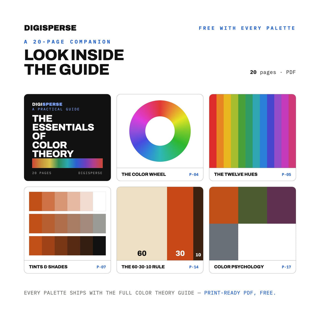Warm Autumn Color Palette for Woodland Fall Art and Rustic Nature Branding, 30 Chestnut Brown Hues, Procreate Swatches