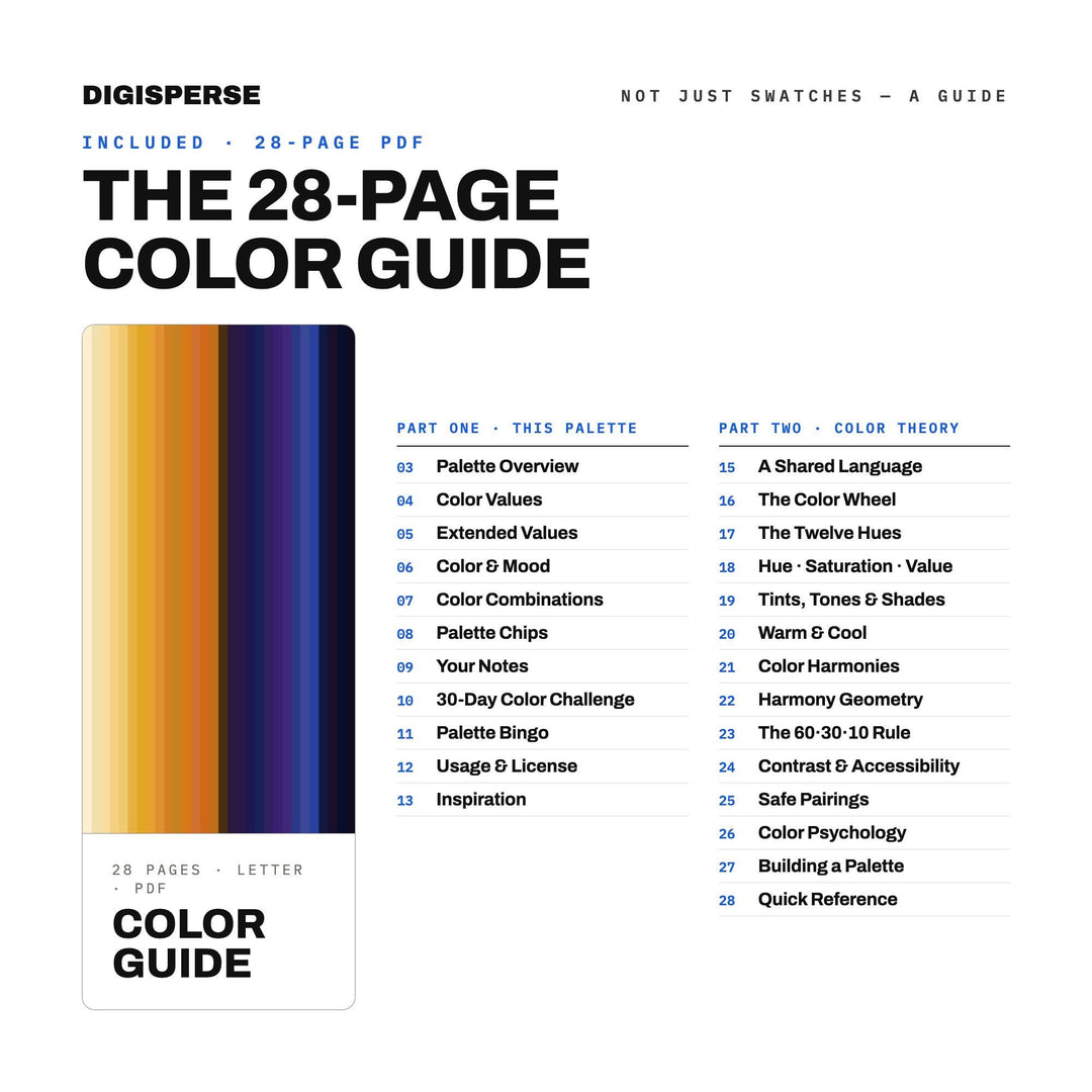 Harvest Moon Color Palette | 30 Colors | Hex RGB CMYK | Color Guide | Procreate Swatches + ASE | Digital Download