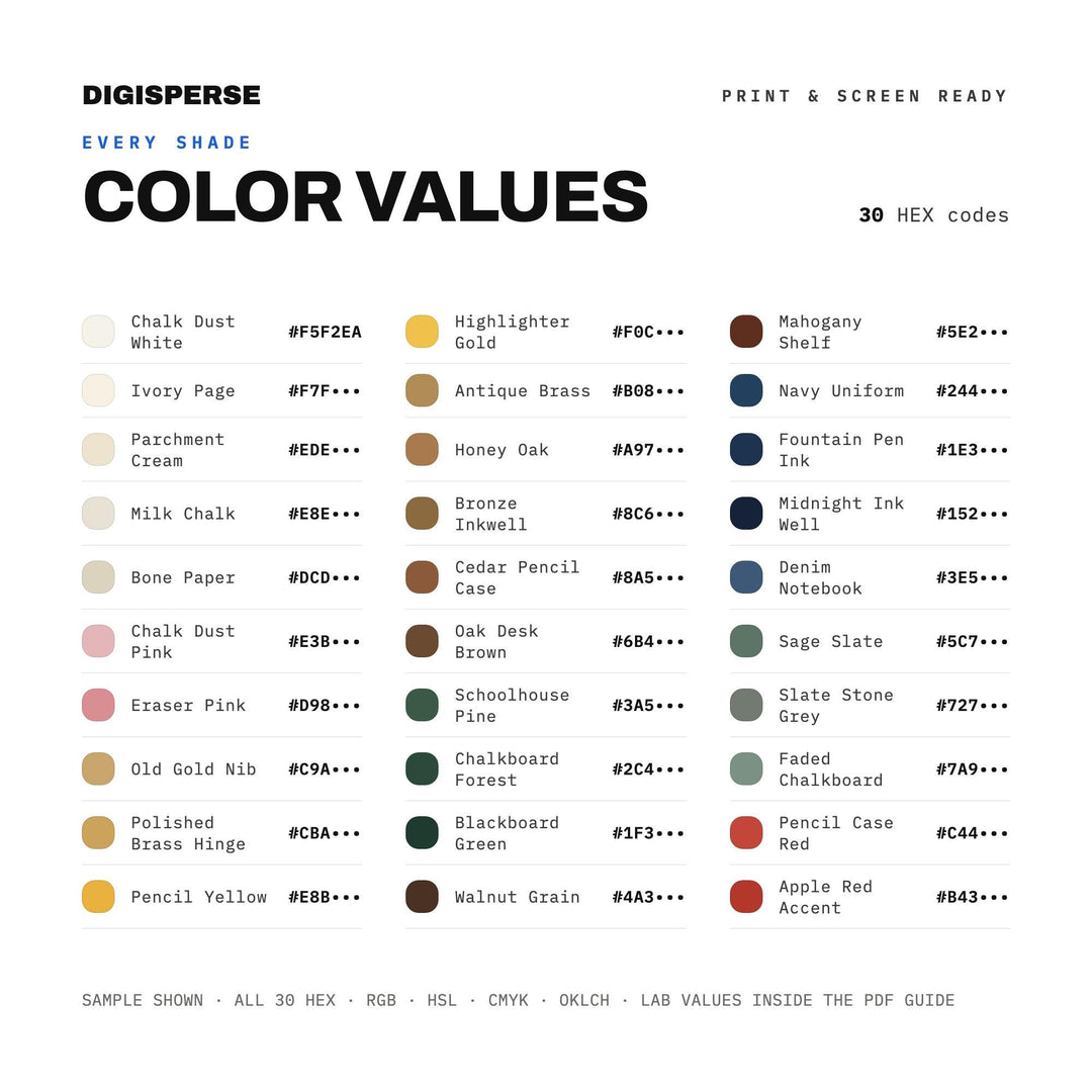 Chalkboard Schoolhouse color palette — preview image 3 of 20