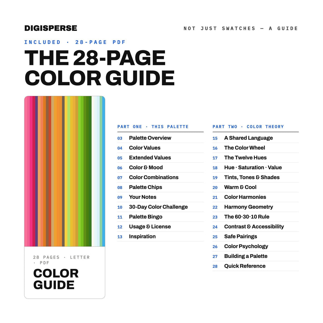Mango Margarita Color Palette | 30 Colors | Hex RGB CMYK | Procreate Swatches + ASE | Digital Download