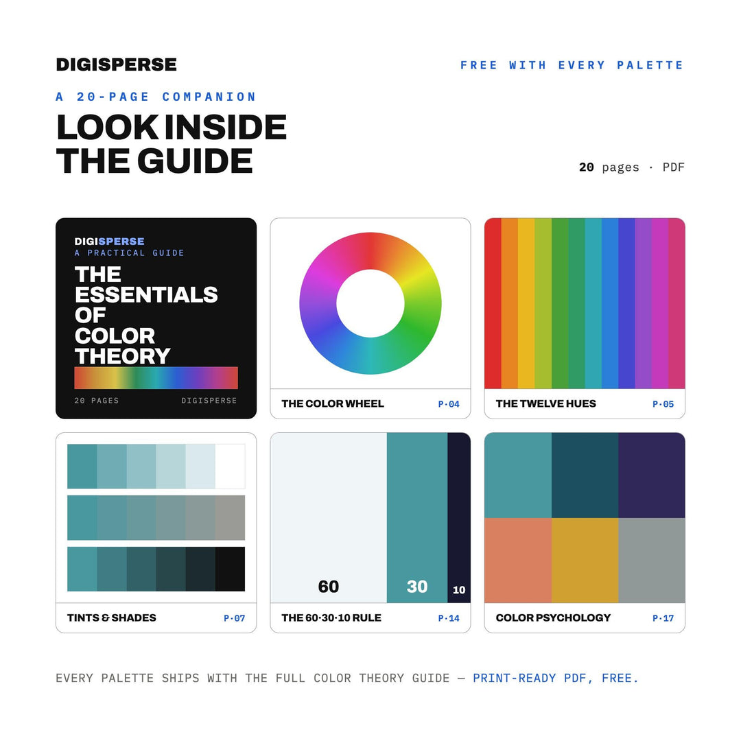 Atlantic Twilight Waves Color Palette | 30 Moody Coastal Hues (Procreate, ASE)