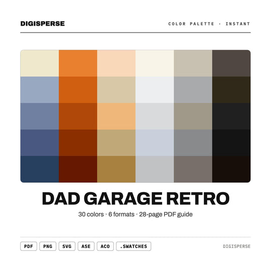 Dad Garage Retro color palette — main preview