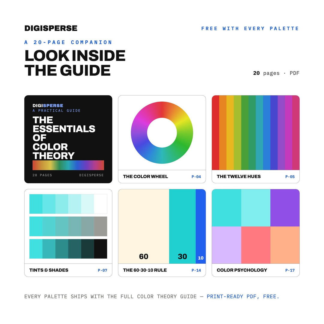 Gradient Mesh Color Palette | 30 Colors | Hex RGB CMYK | Color Guide | Procreate Swatches + ASE | Digital Download