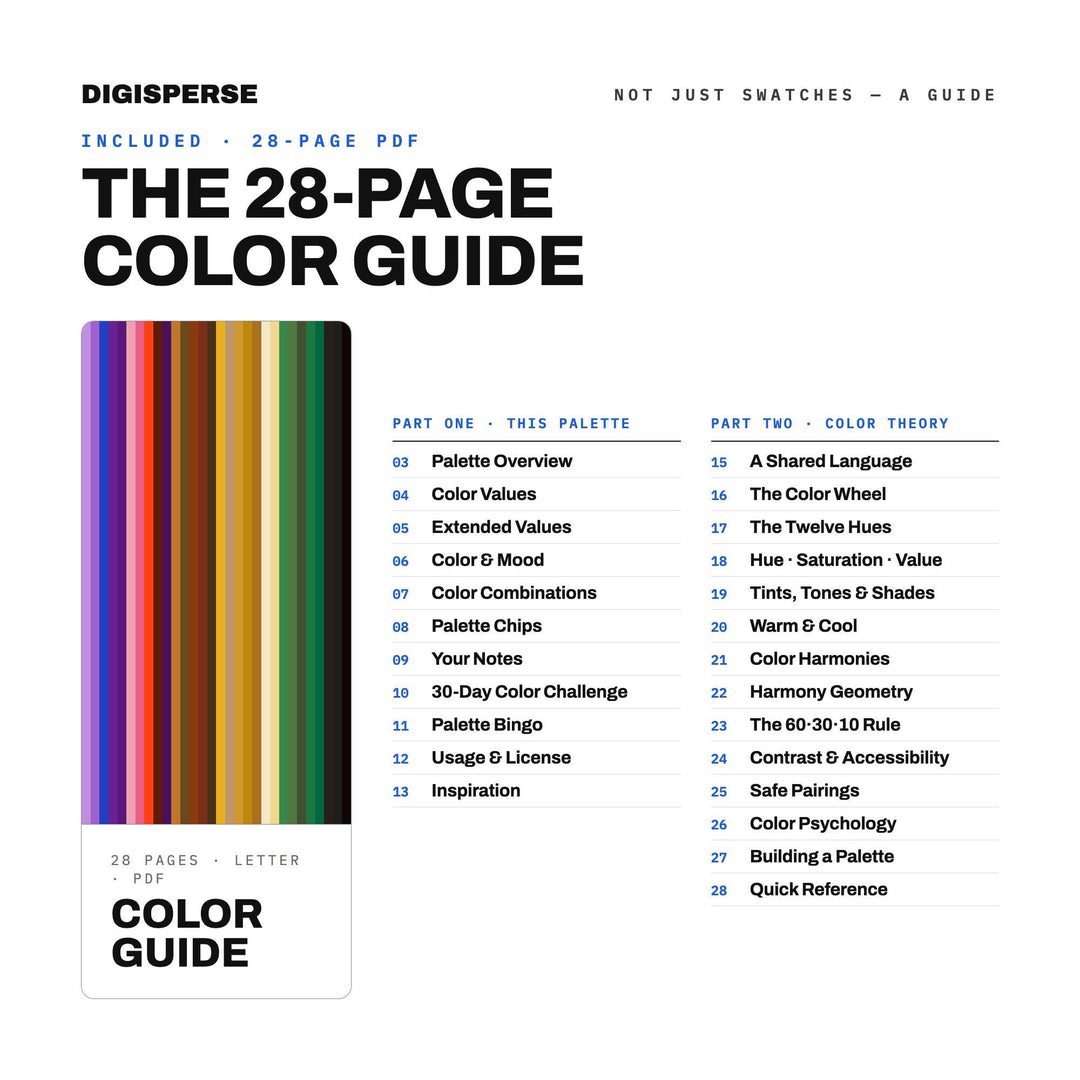 New Orleans Jazz Color Palette | 30 Colors | Hex RGB CMYK | Color Guide | Procreate Swatches + ASE | Digital Download
