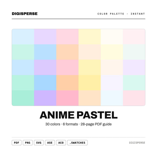 Anime Pastel color palette — main preview