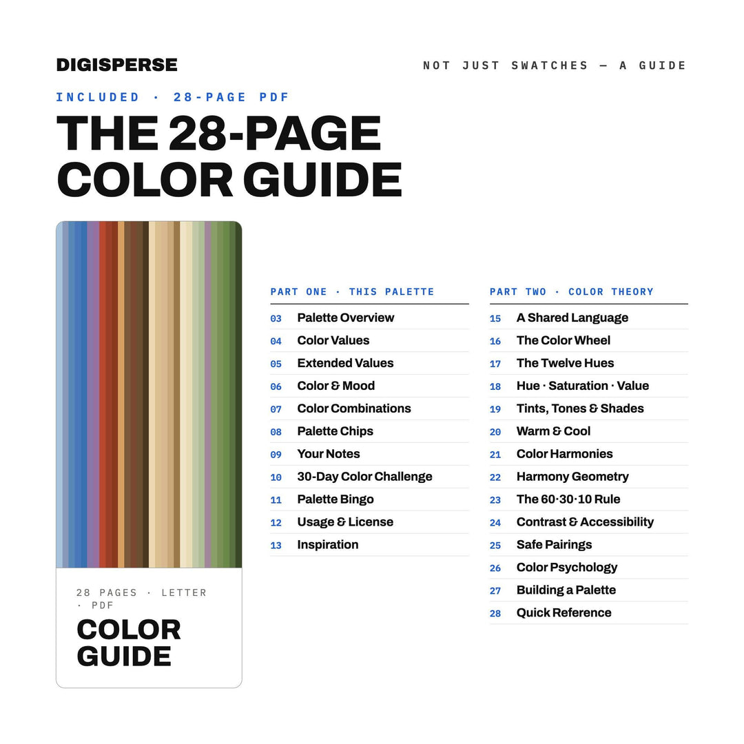 High Desert Color Palette | 30 Procreate Swatches, ASE, PDF Guide (Digital Download)